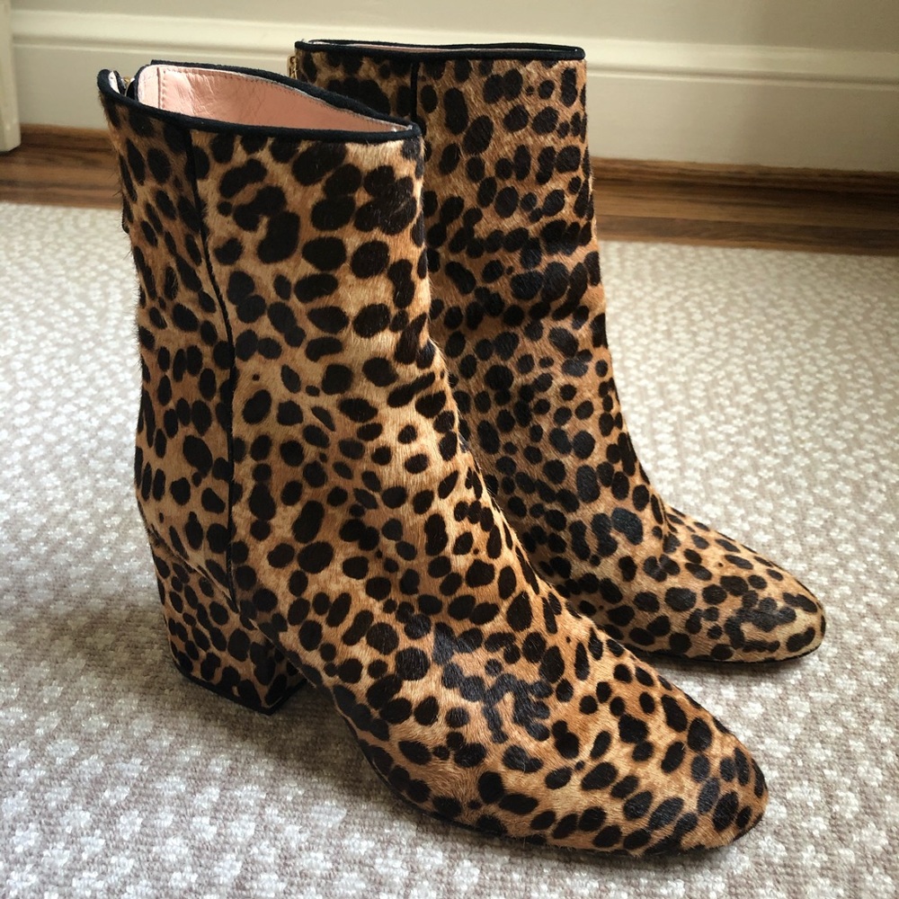 J.Crew Round Toe Sadie Bootie Leopard 7.5